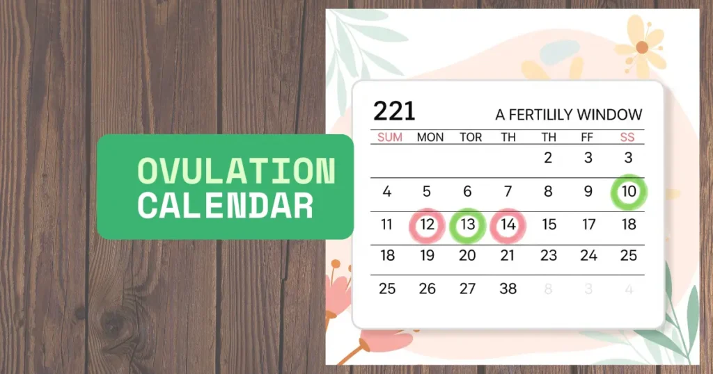 An illustrative ovulation calendar with highlighted fertile days, symbolizing how to track your cycle and predict your fertile window for family planning.
